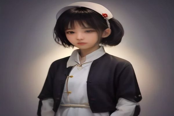 古代中国市井街头场景复原图，展示不同社会阶层人物的服饰颜色差异，绿色头巾作为身份标记的历史使用背景